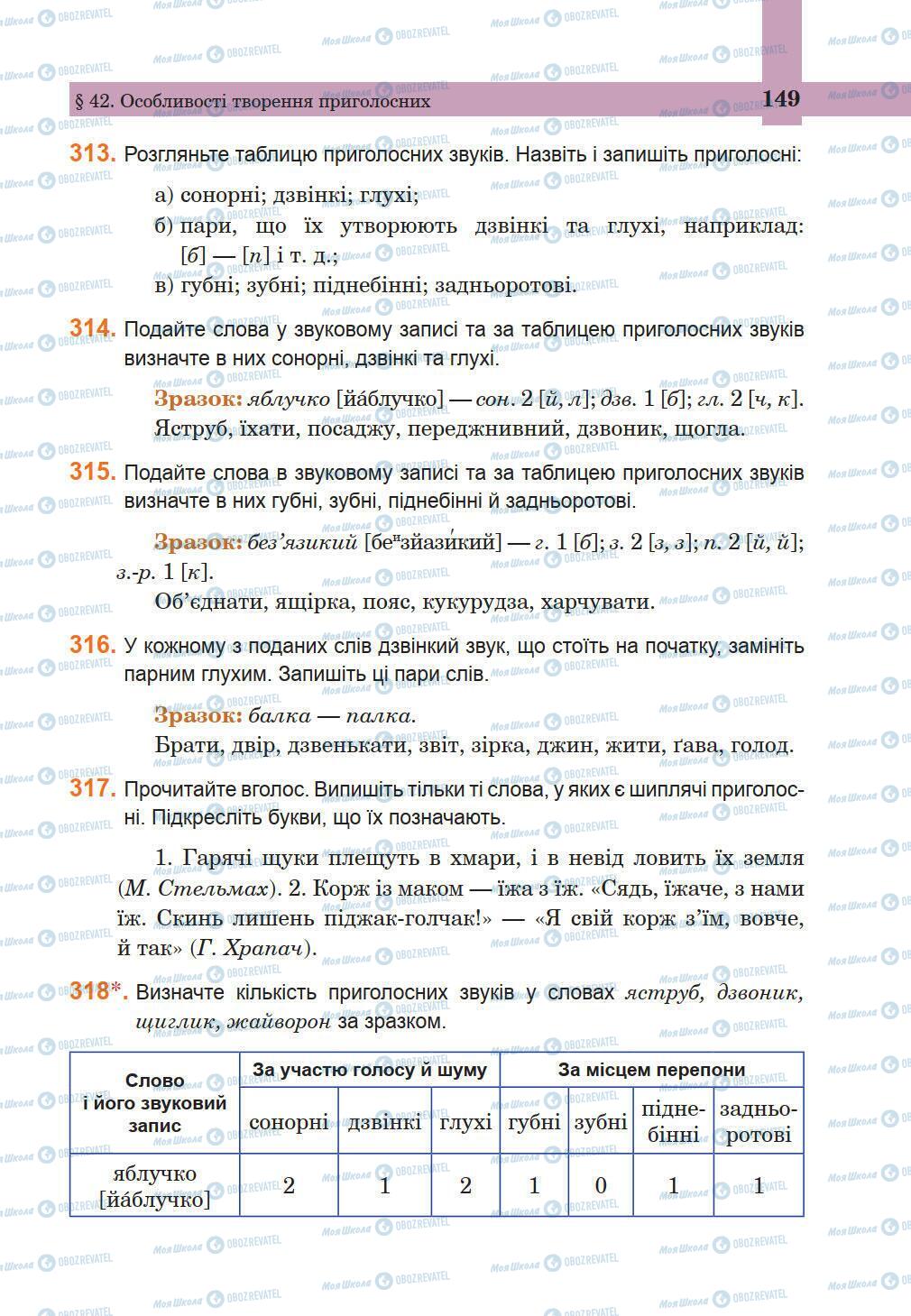 Учебники Укр мова 5 класс страница 149
