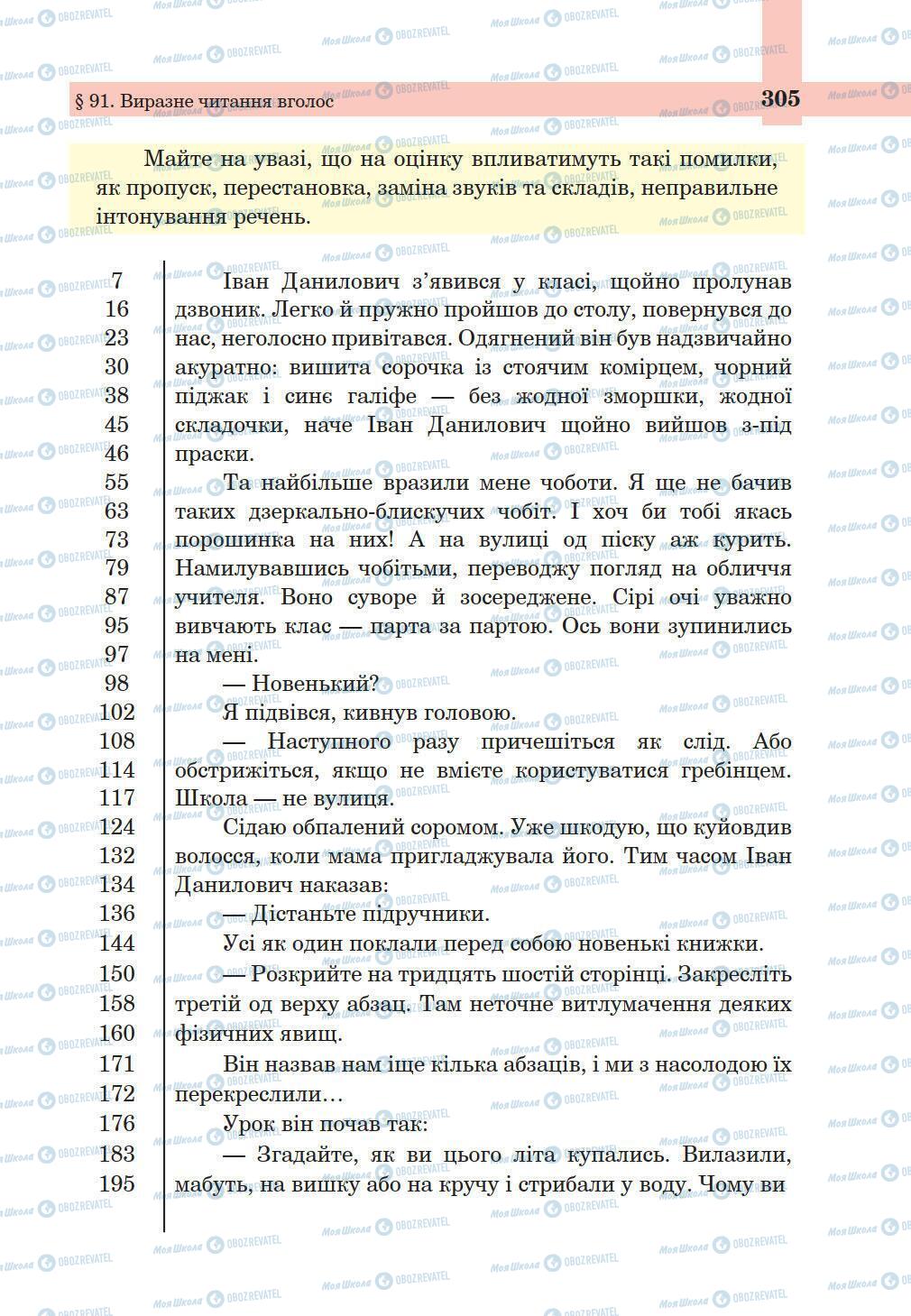 Підручники Українська мова 5 клас сторінка 305