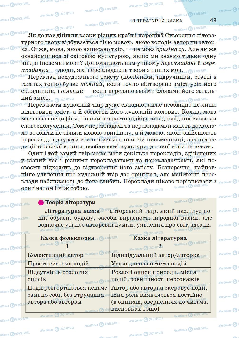 Учебники Зарубежная литература 5 класс страница 43