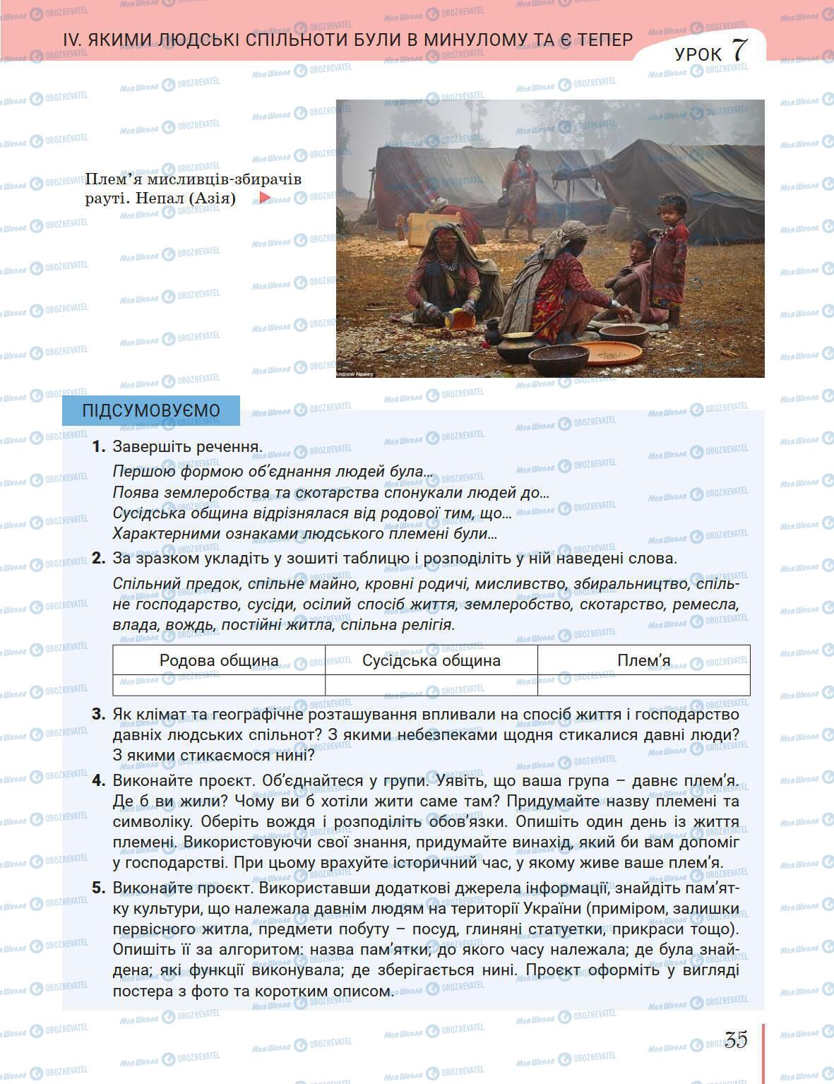 Учебники История Украины 5 класс страница 35