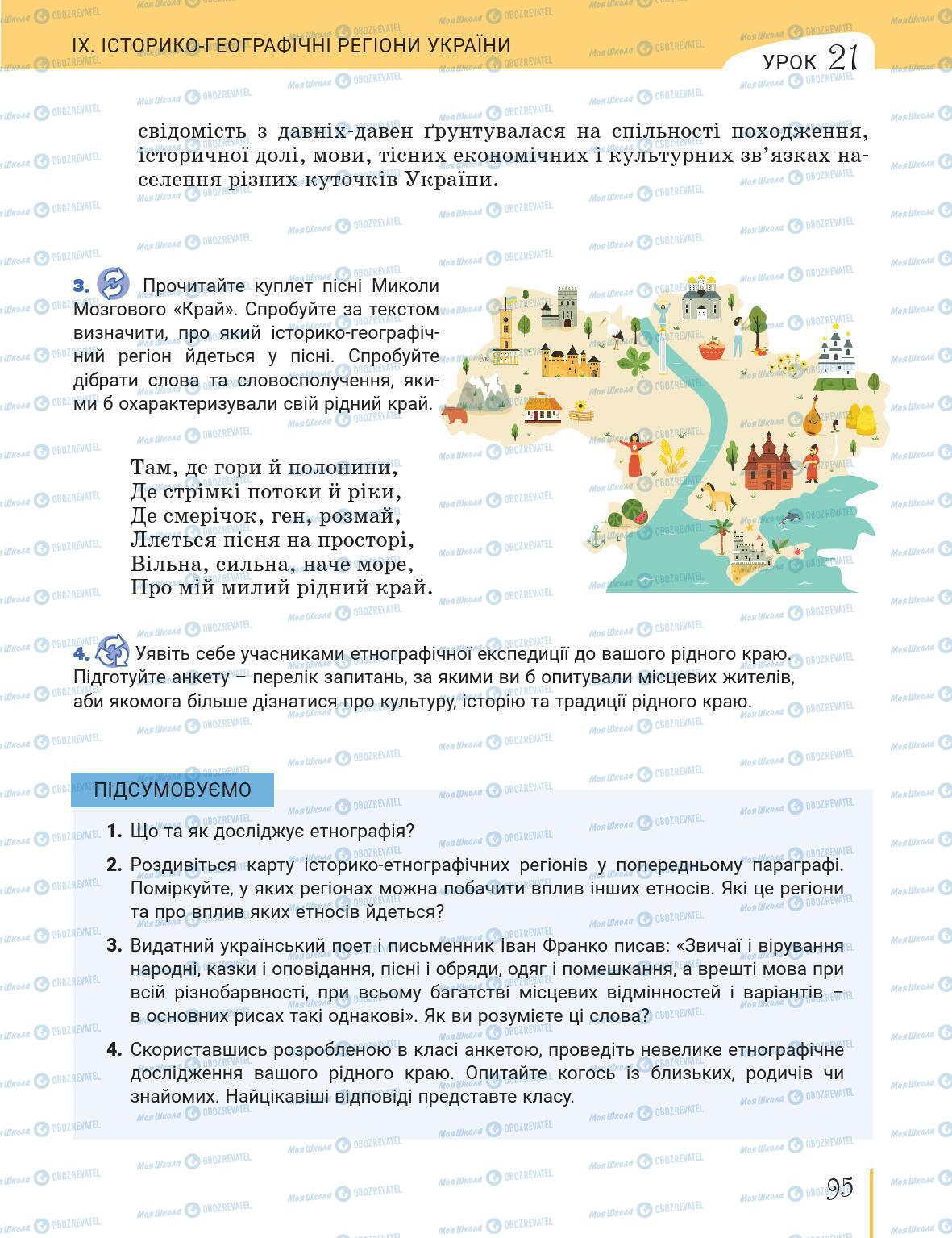 Підручники Історія України 5 клас сторінка 95