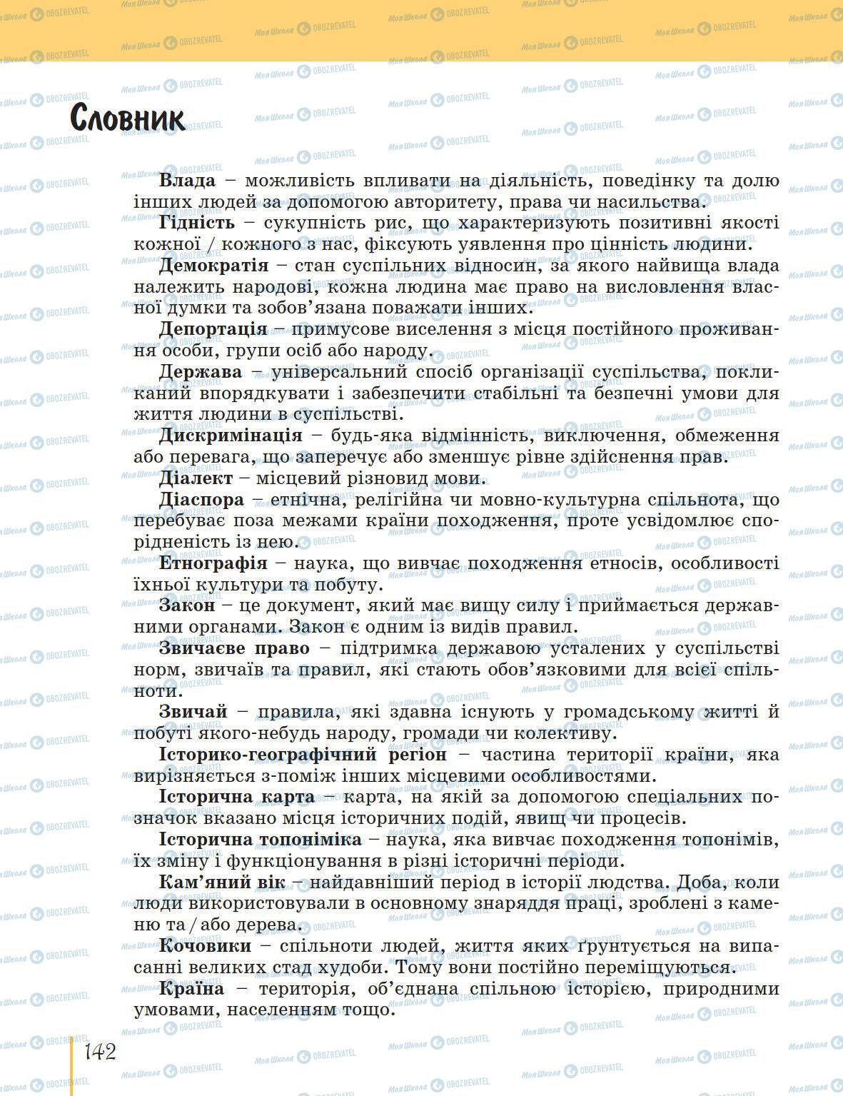 Підручники Історія України 5 клас сторінка 142