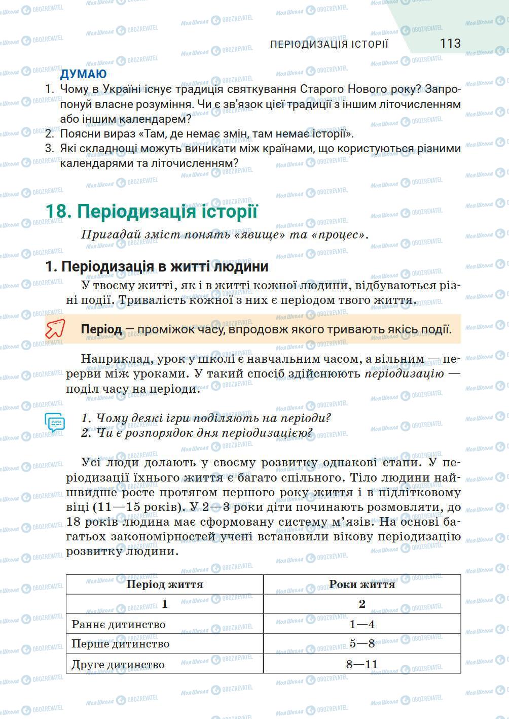 Підручники Історія України 5 клас сторінка 113