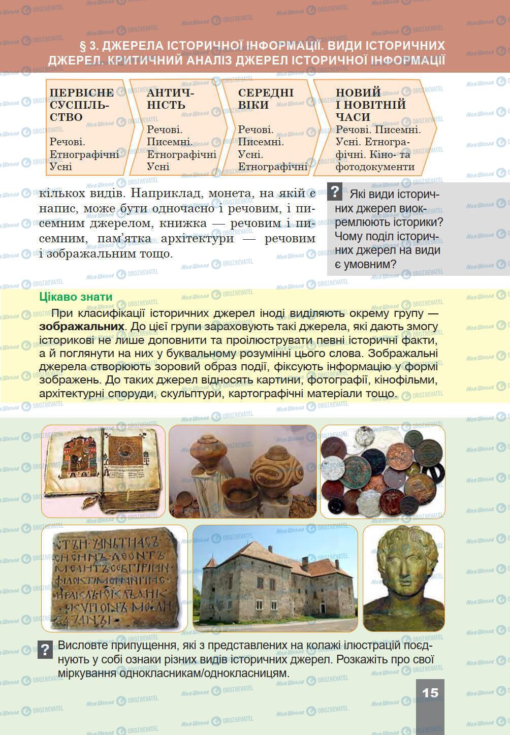 Учебники История Украины 5 класс страница 15