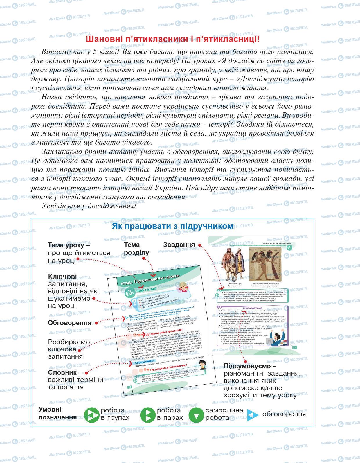 Підручники Історія України 5 клас сторінка 1
