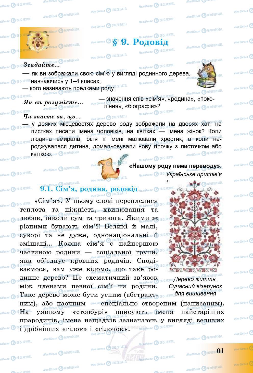 Підручники Історія України 5 клас сторінка 61