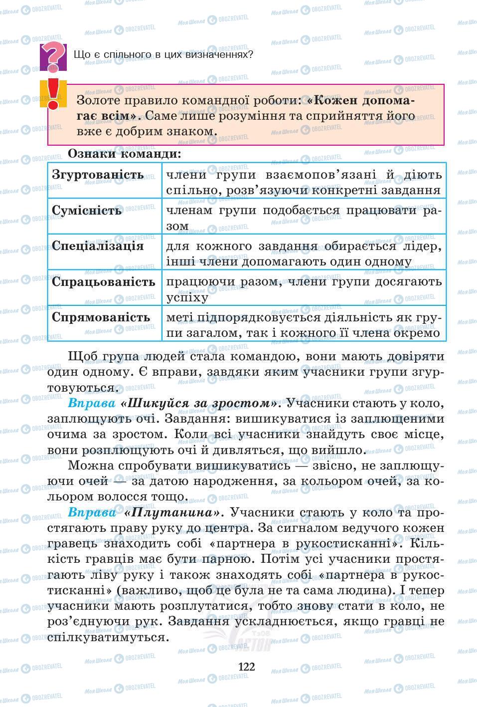 Учебники Основы здоровья 5 класс страница 122