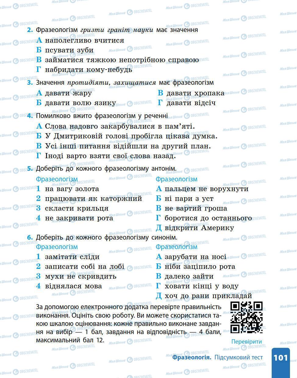 Підручники Українська мова 5 клас сторінка 101