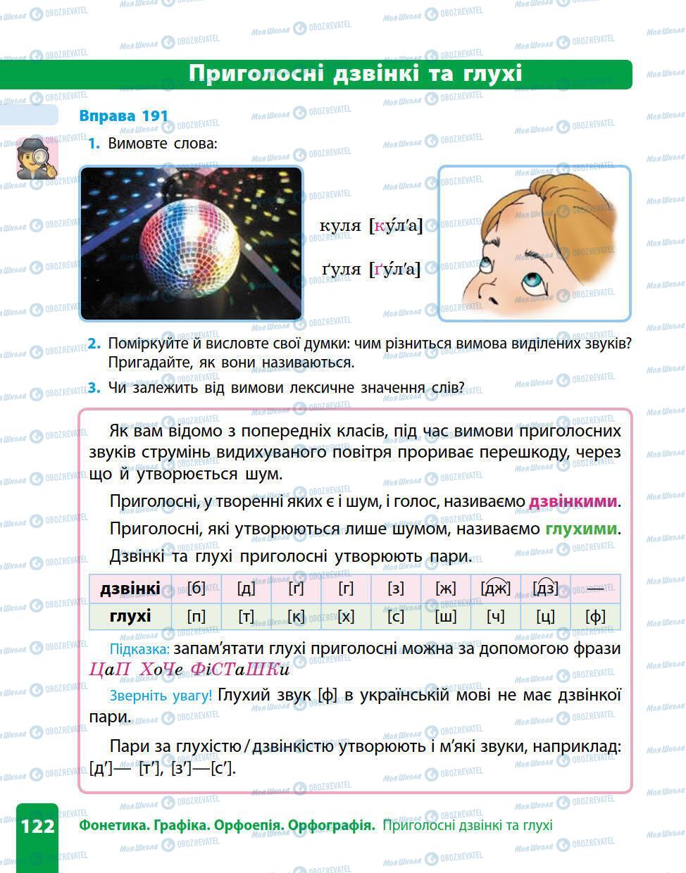 Підручники Українська мова 5 клас сторінка 122