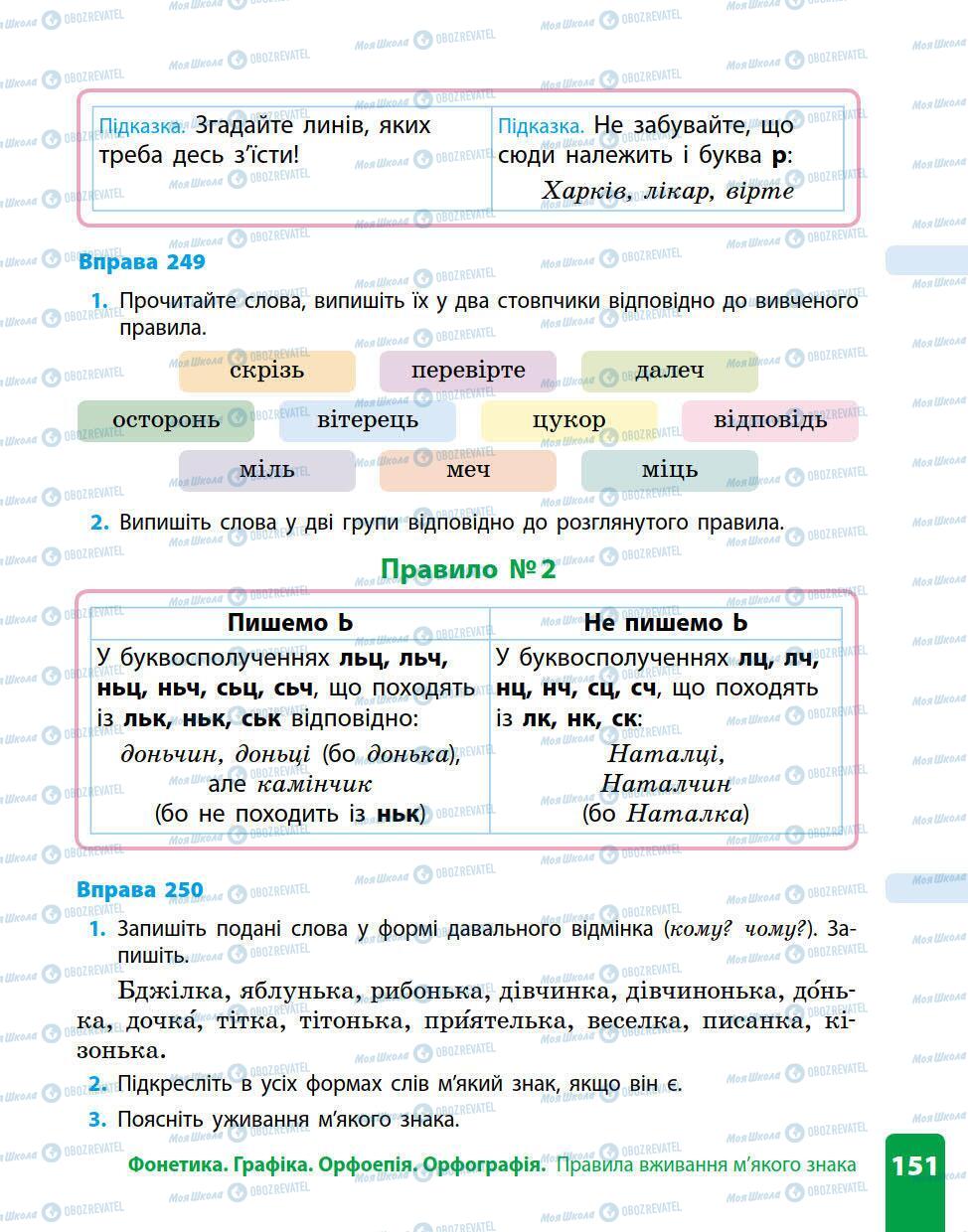 Учебники Укр мова 5 класс страница 151