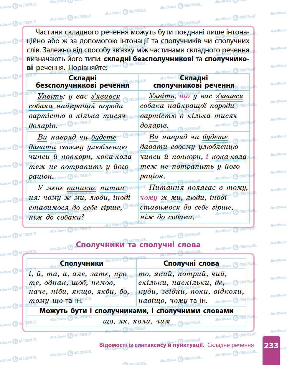 Учебники Укр мова 5 класс страница 233