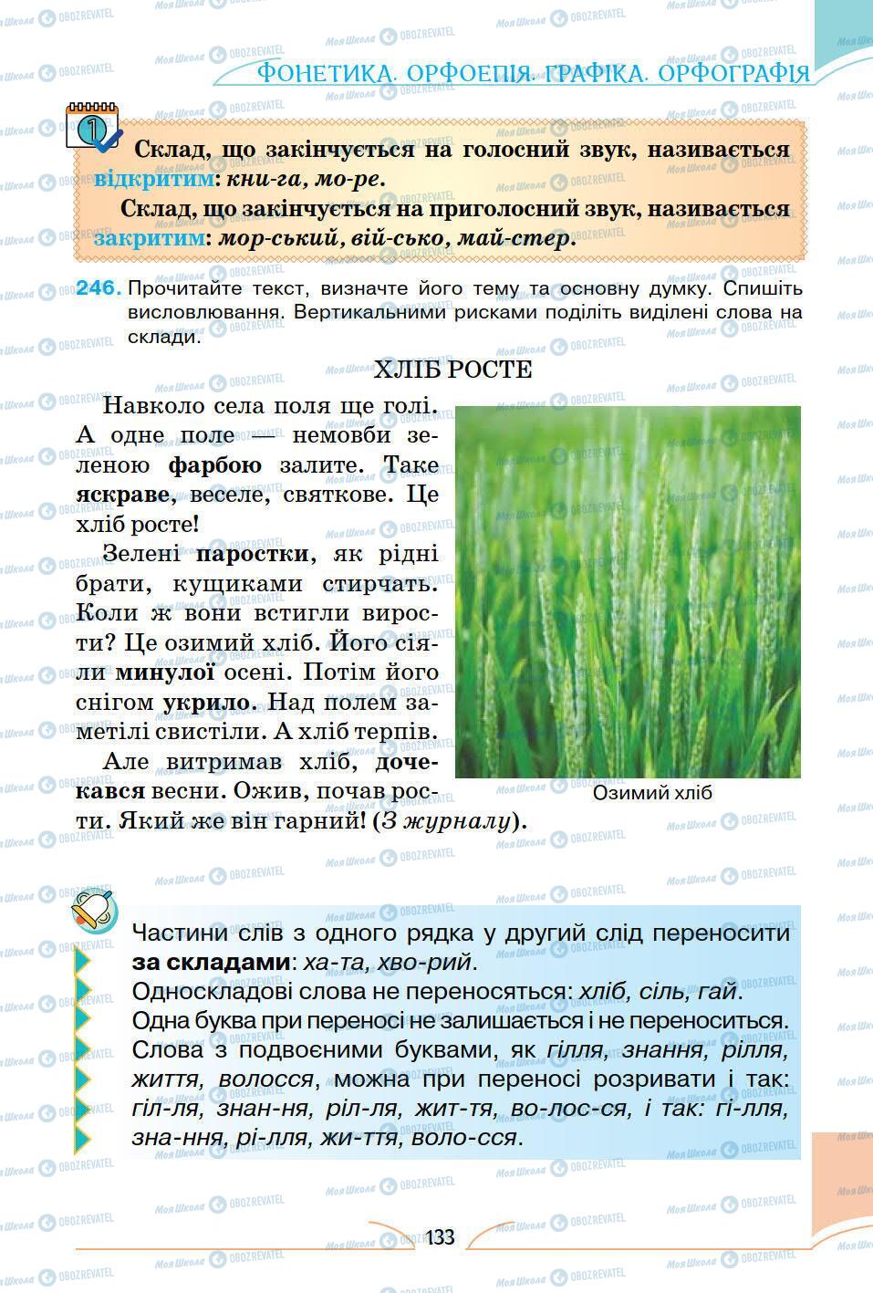 Підручники Українська мова 5 клас сторінка 133