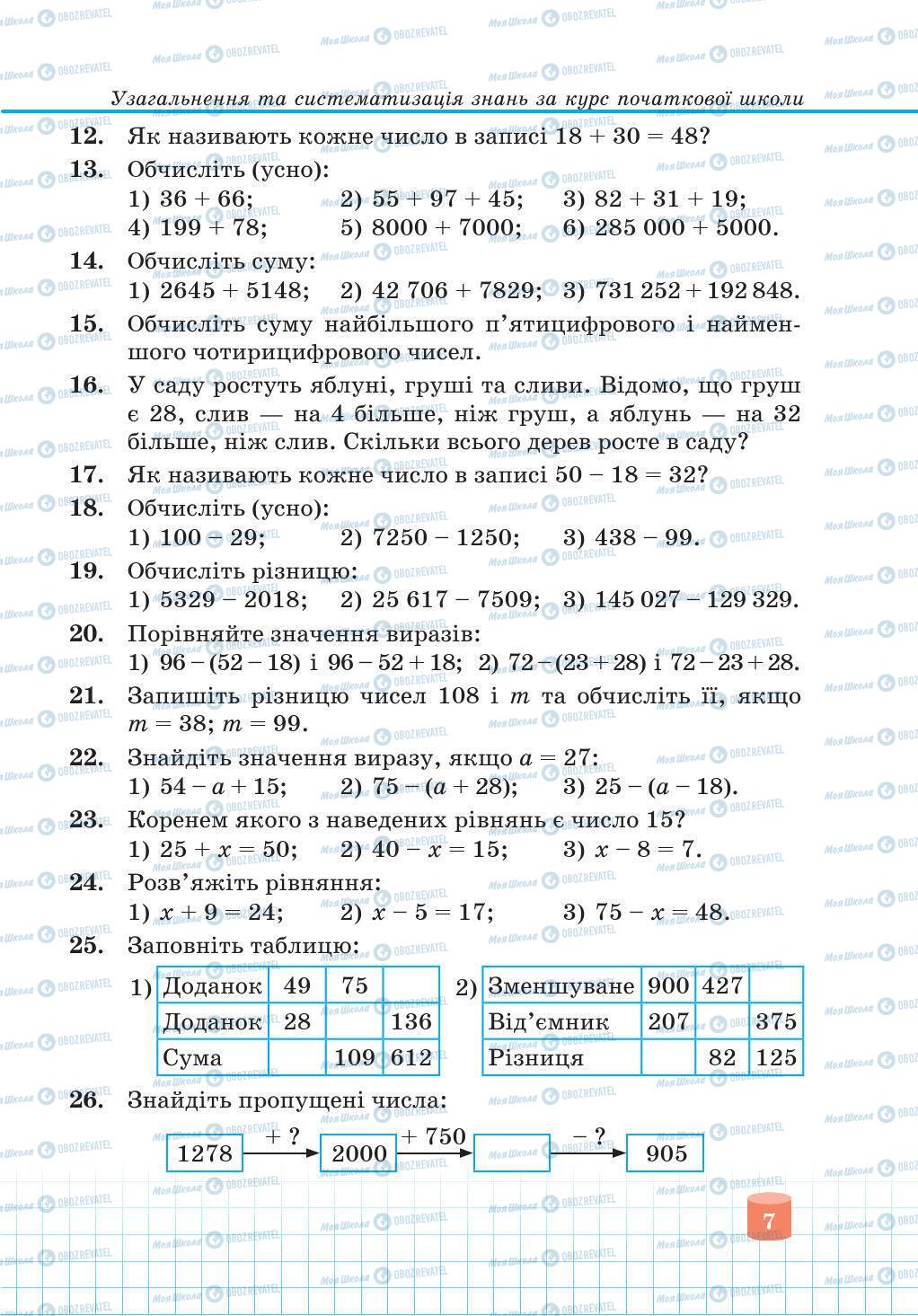 Підручники Математика 5 клас сторінка 7