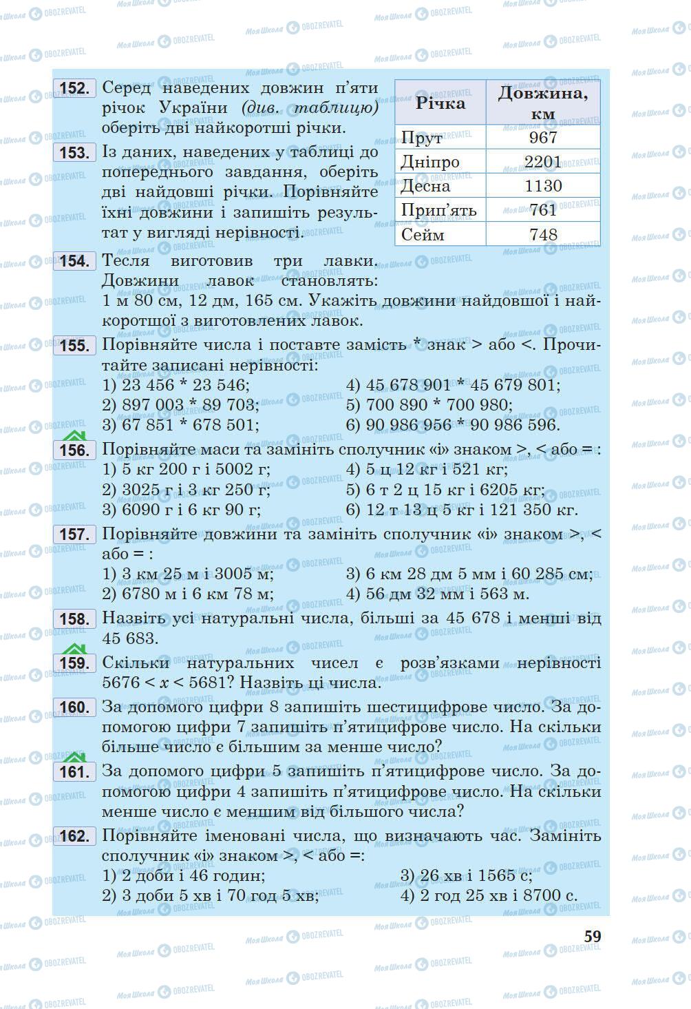 Підручники Математика 5 клас сторінка 59