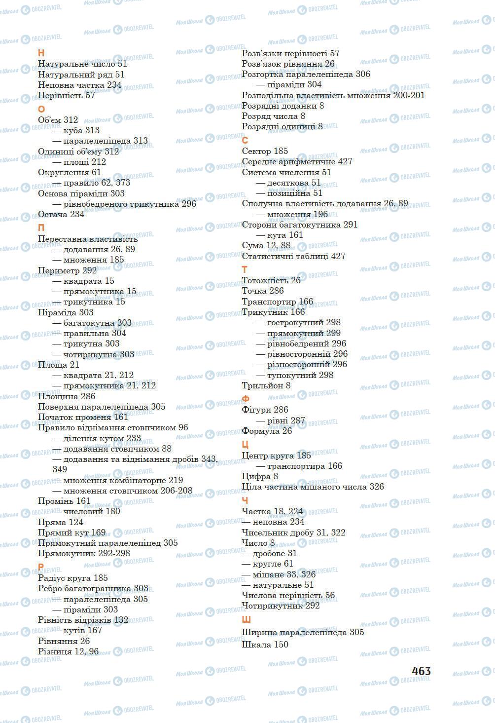 Підручники Математика 5 клас сторінка 463