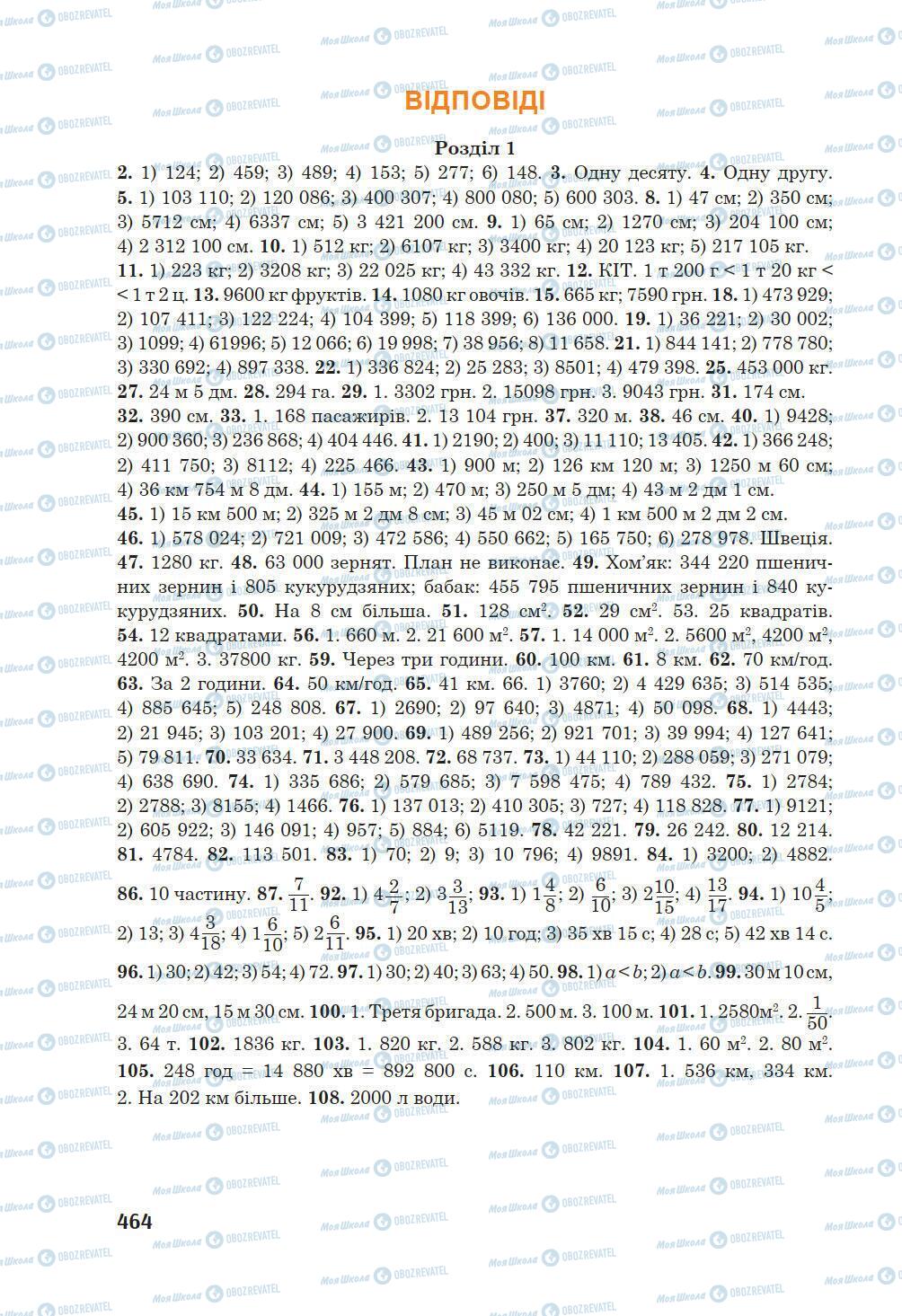 Учебники Математика 5 класс страница 464