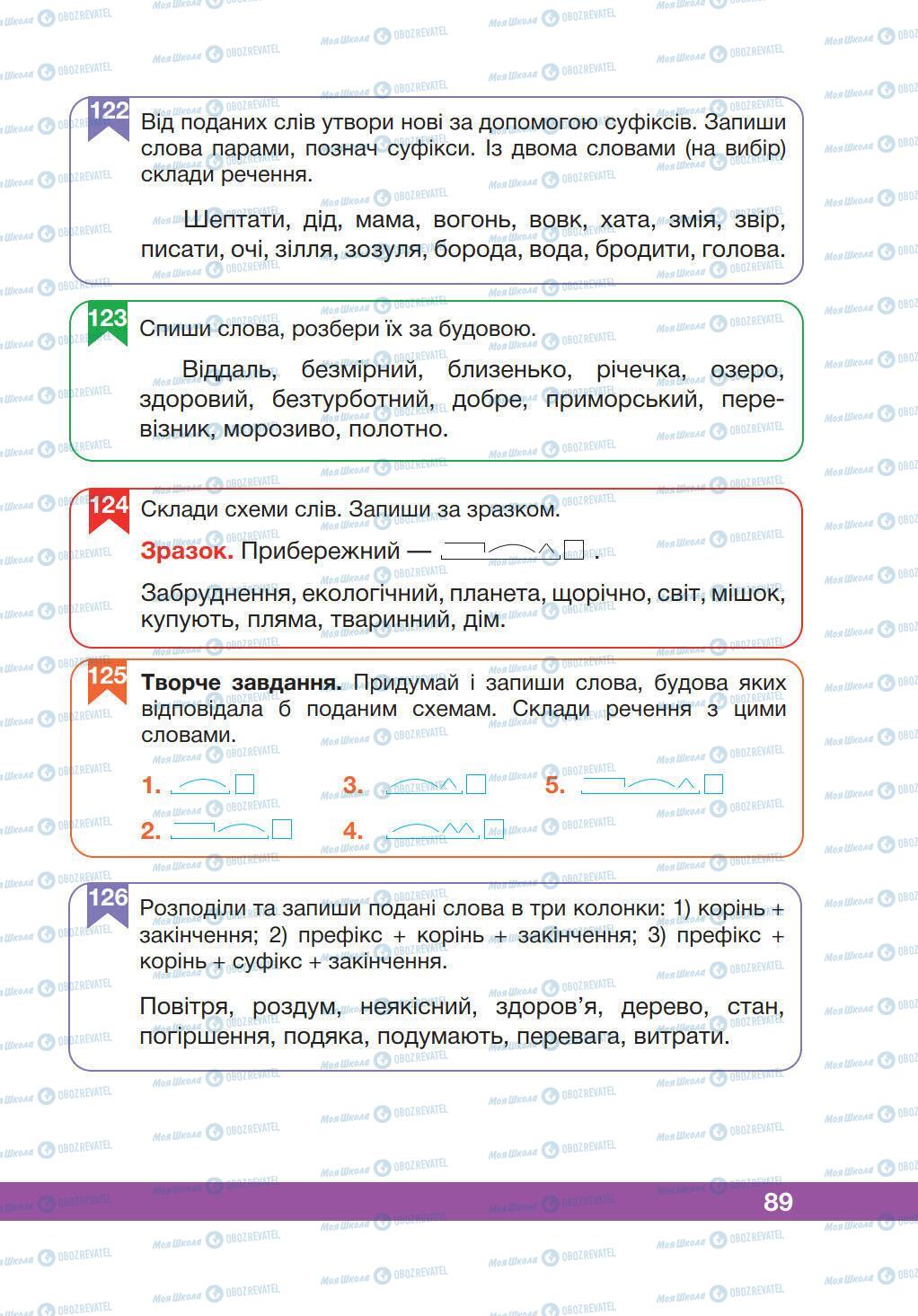 Учебники Укр мова 5 класс страница 89