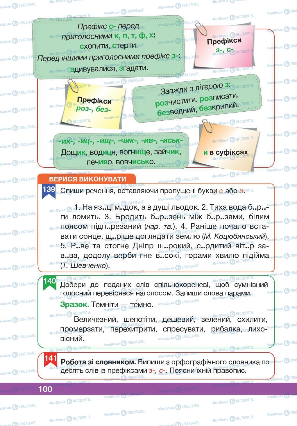 Підручники Українська мова 5 клас сторінка 100