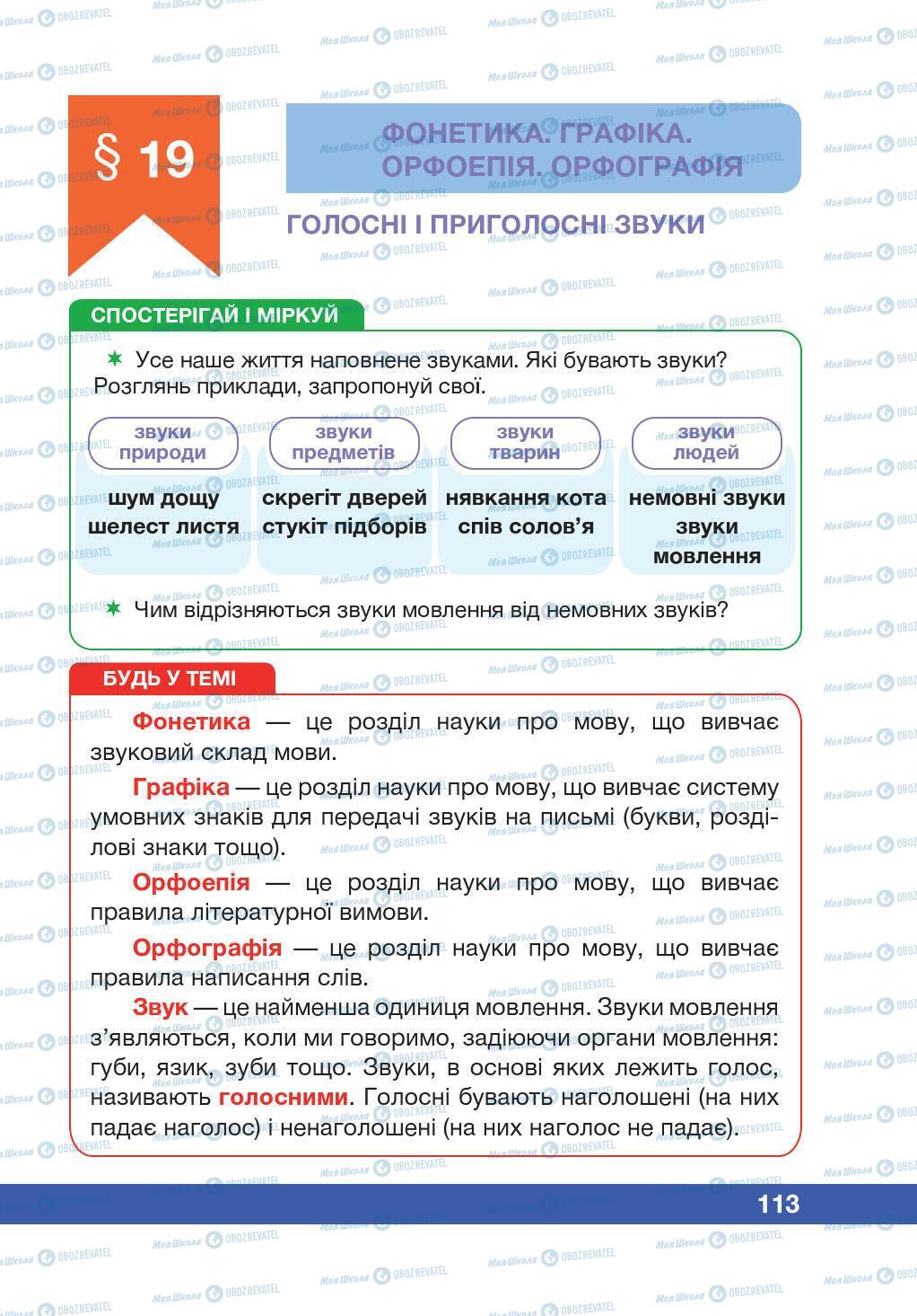 Підручники Українська мова 5 клас сторінка 113