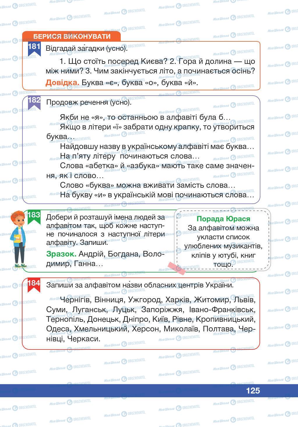 Підручники Українська мова 5 клас сторінка 125