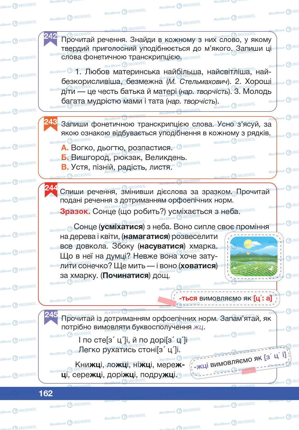 Підручники Українська мова 5 клас сторінка 162