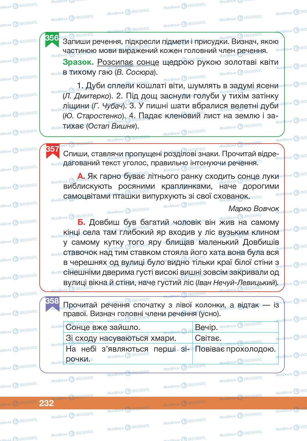 Підручники Українська мова 5 клас сторінка 232