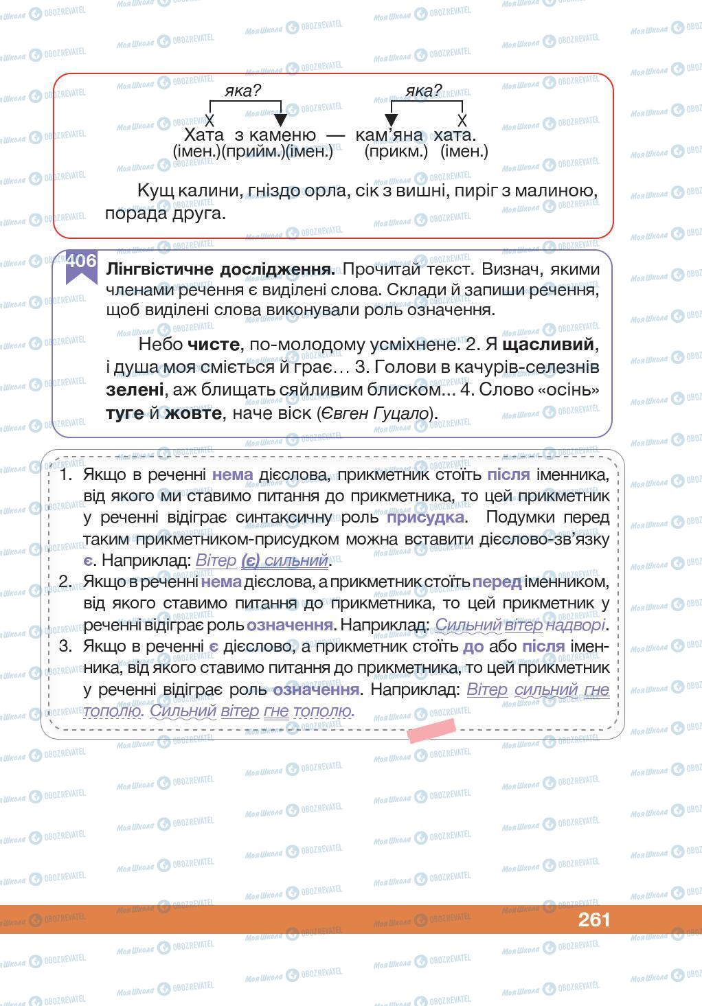 Учебники Укр мова 5 класс страница 261