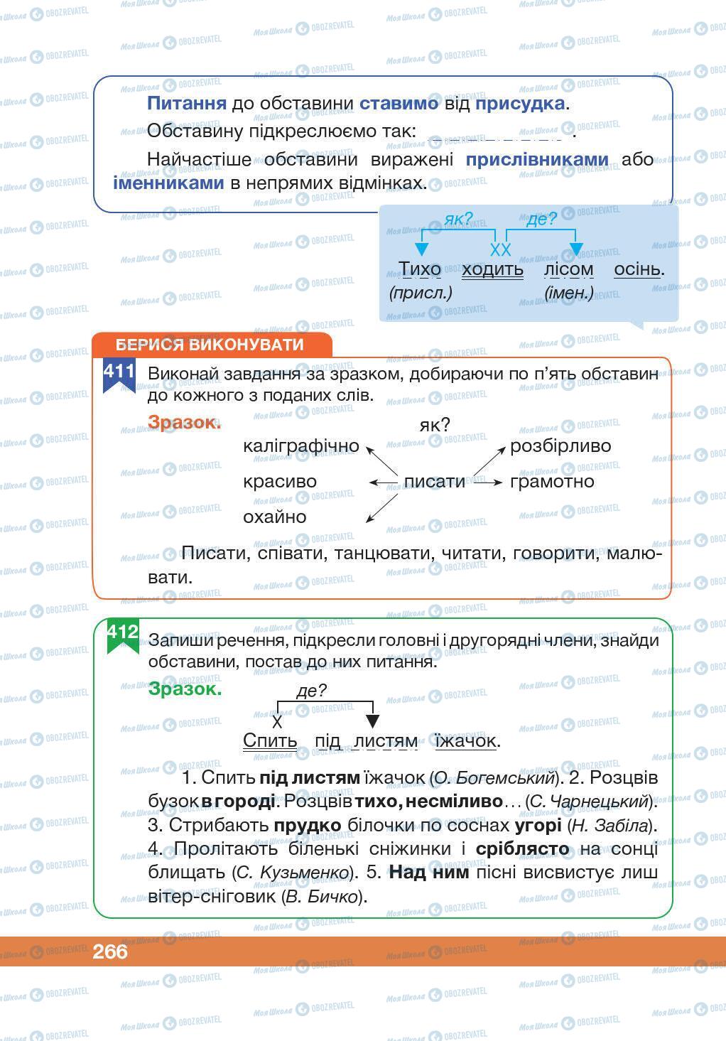 Учебники Укр мова 5 класс страница 266