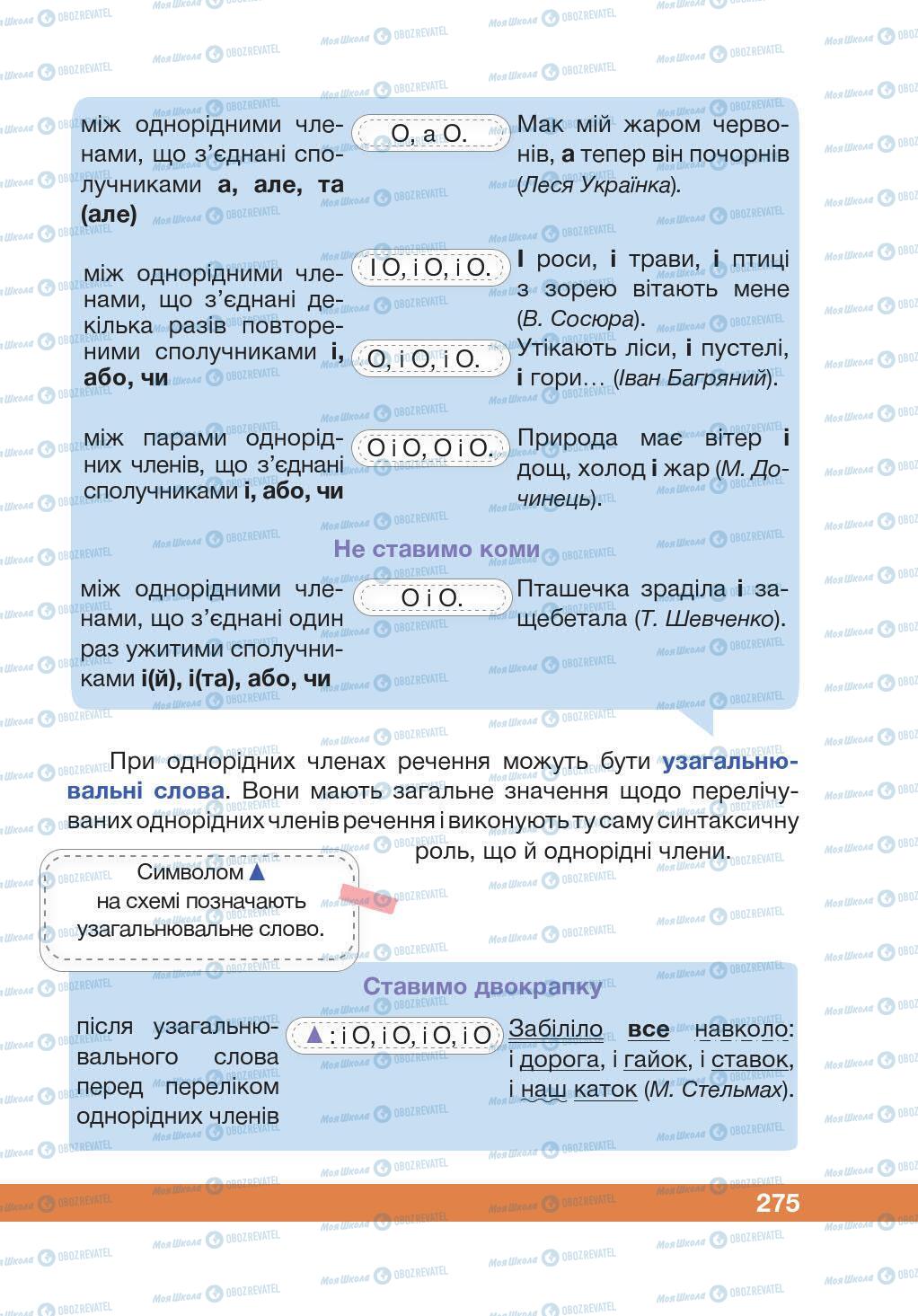 Учебники Укр мова 5 класс страница 275