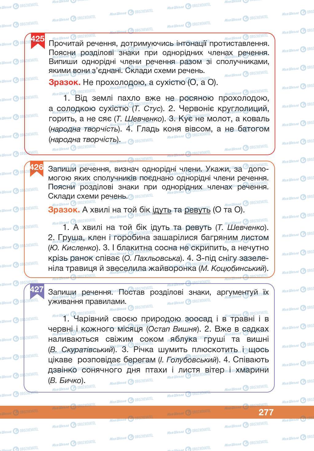 Підручники Українська мова 5 клас сторінка 277