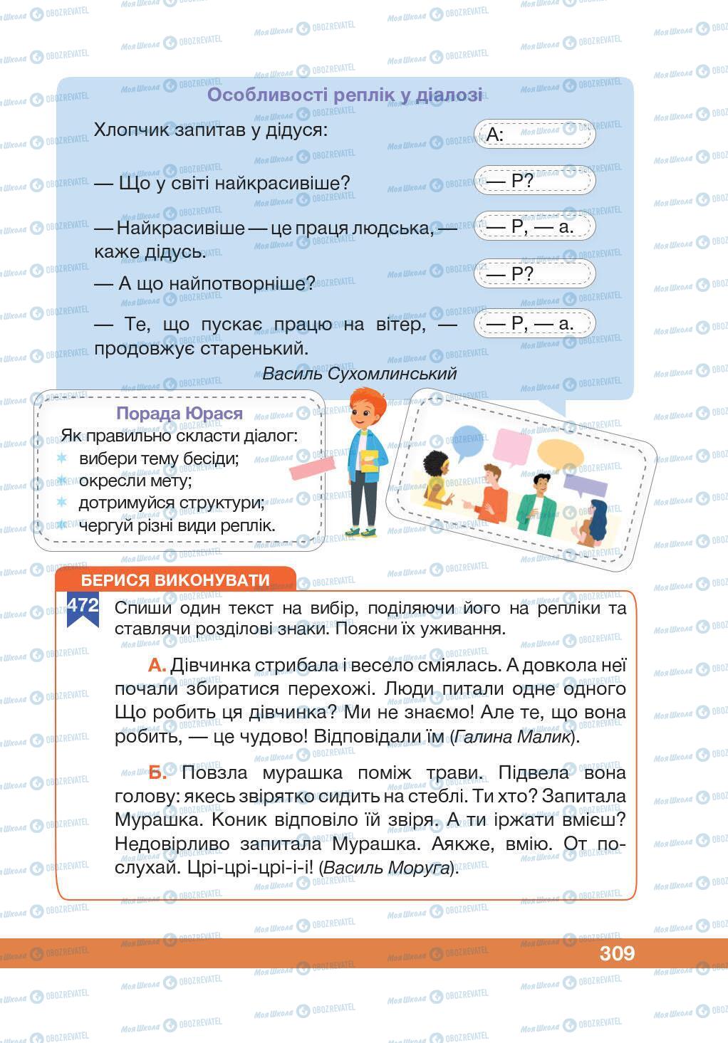 Підручники Українська мова 5 клас сторінка 309