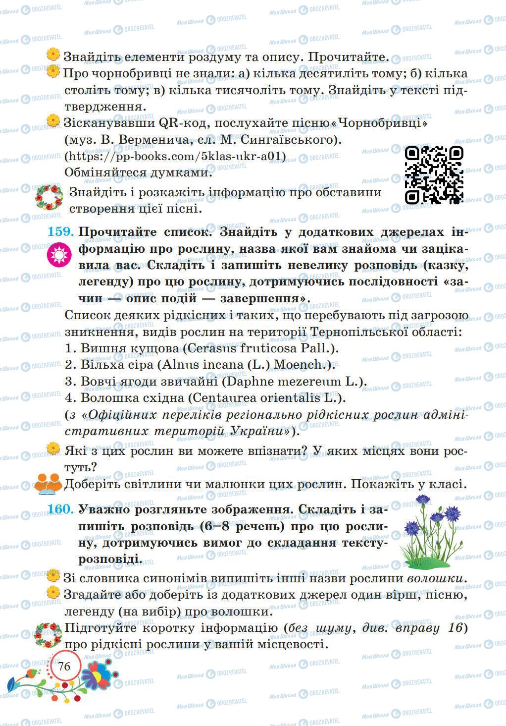 Учебники Укр мова 5 класс страница 76