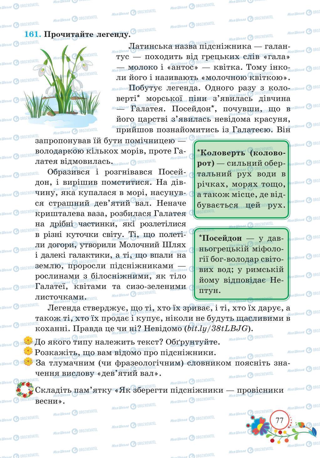 Підручники Українська мова 5 клас сторінка 77