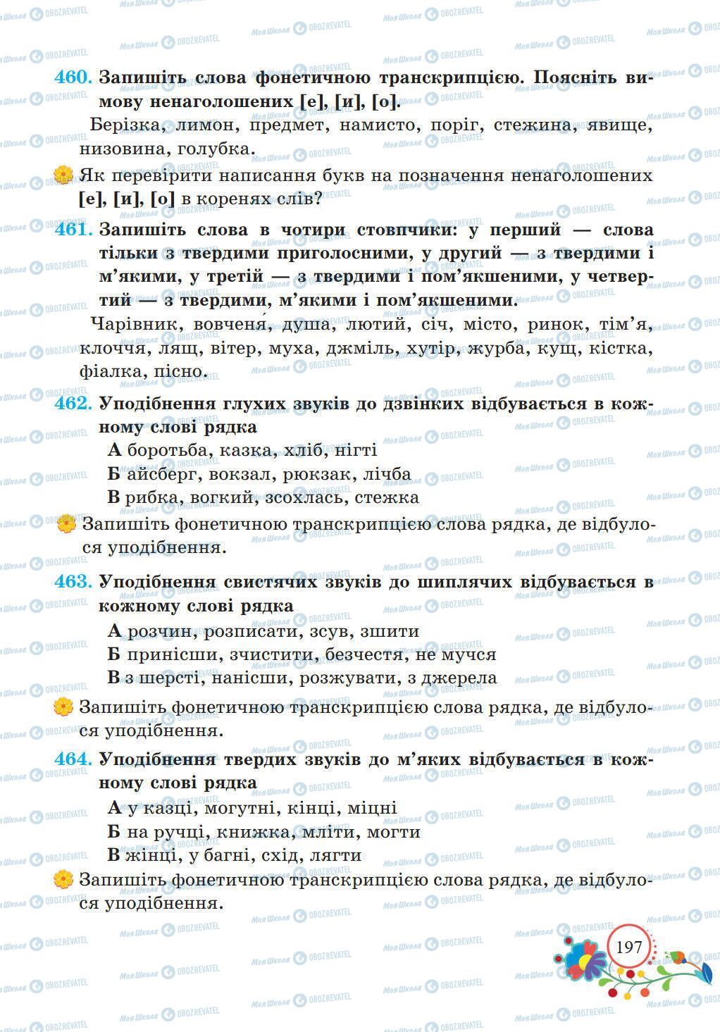 Підручники Українська мова 5 клас сторінка 197