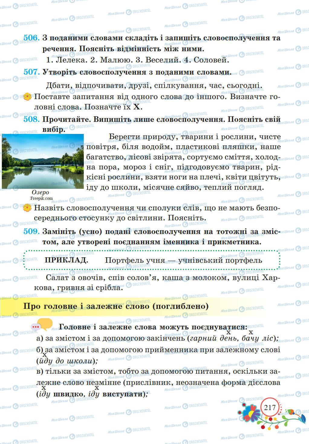 Підручники Українська мова 5 клас сторінка 217