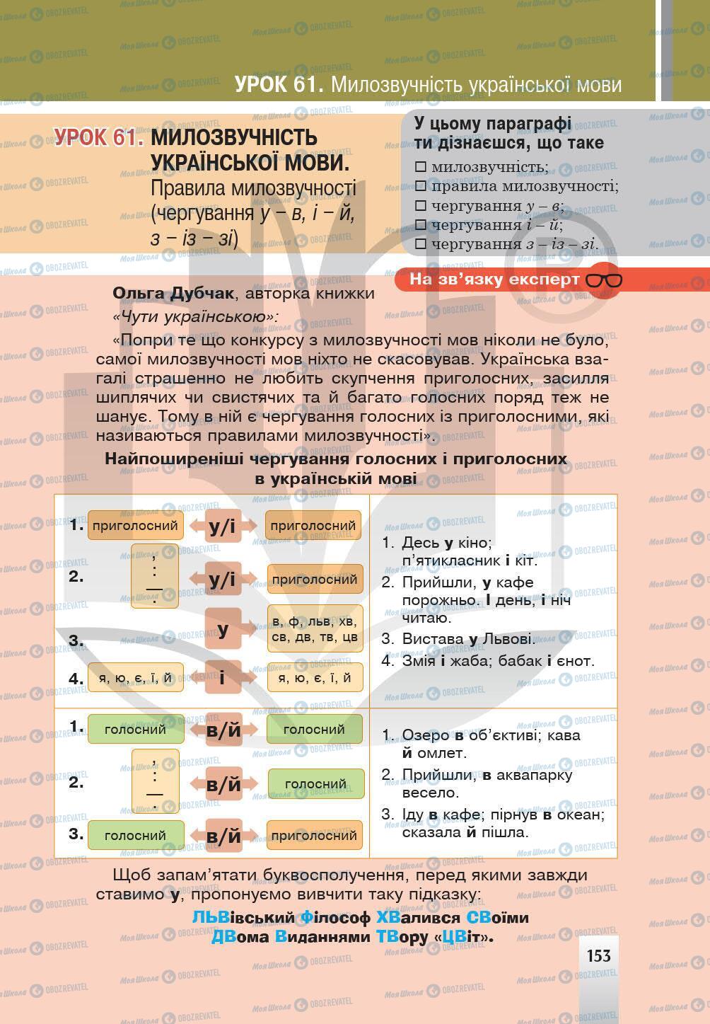 Учебники Укр мова 5 класс страница 153