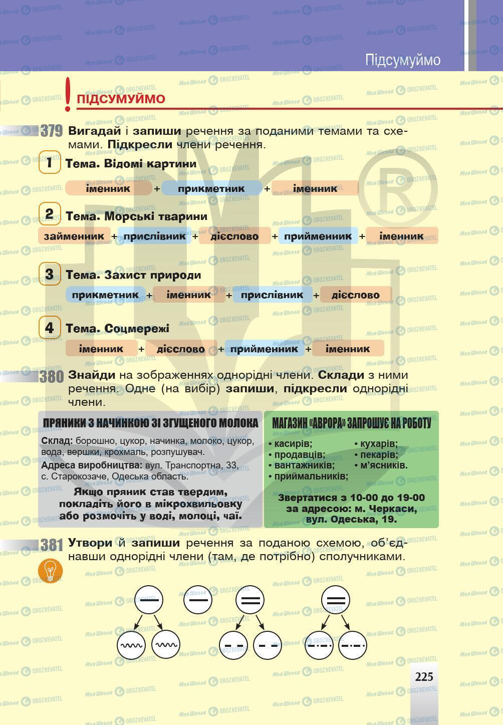 Підручники Українська мова 5 клас сторінка 225