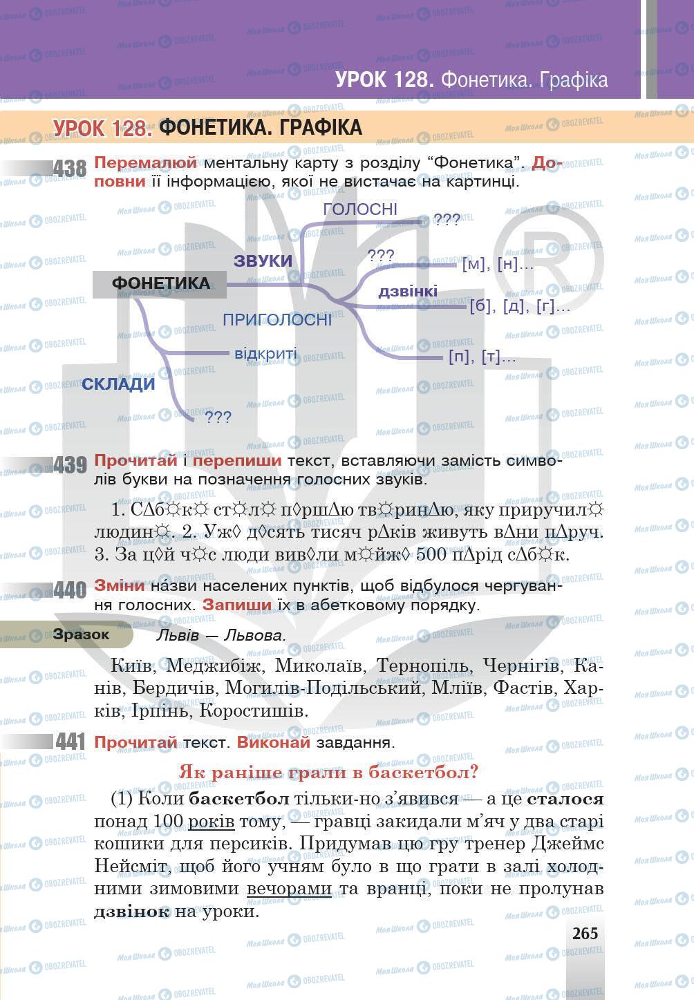 Учебники Укр мова 5 класс страница 265