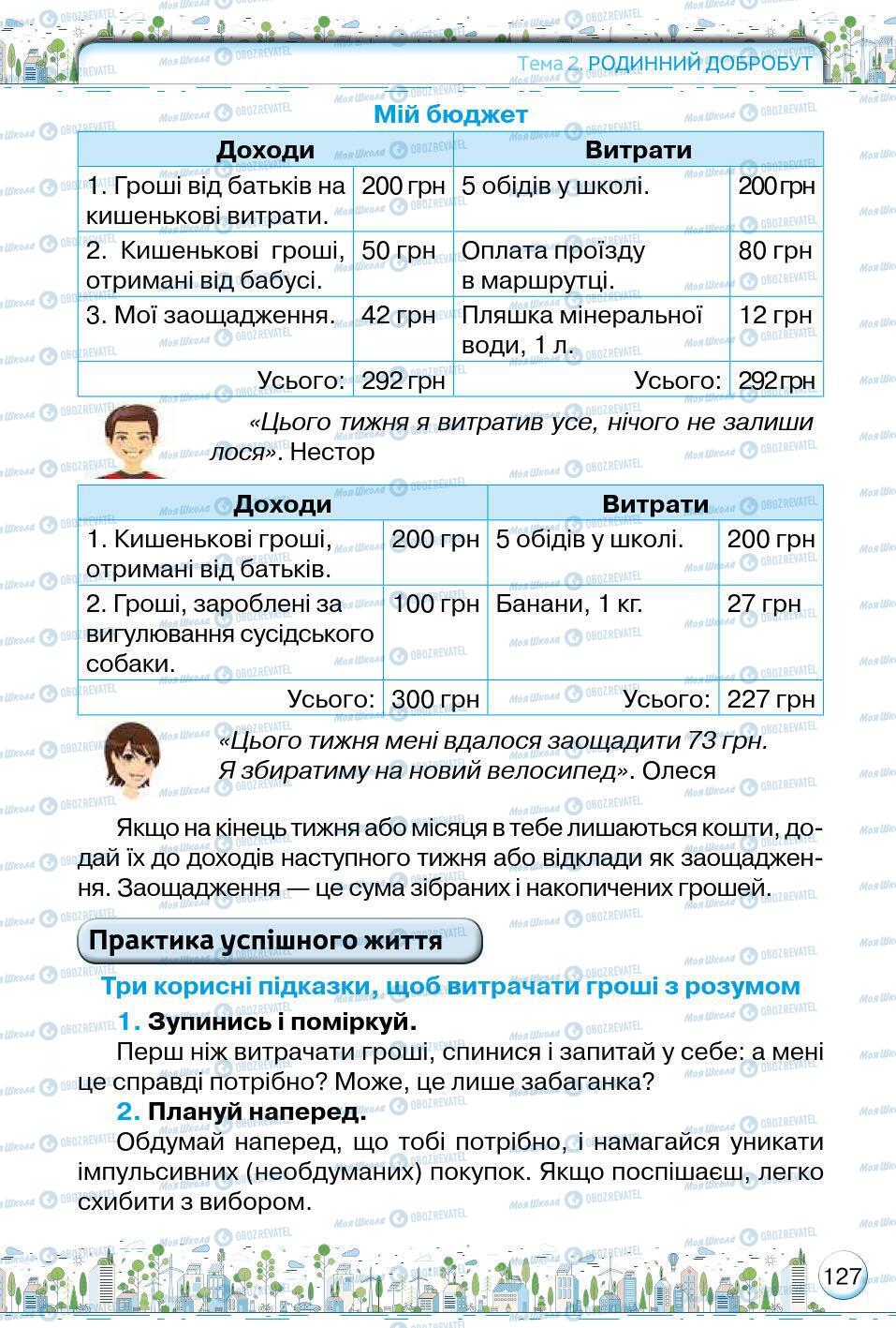 Підручники Основи здоров'я 5 клас сторінка 127