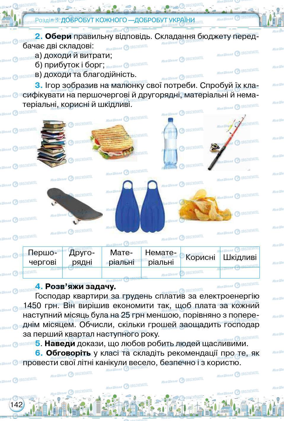 Підручники Основи здоров'я 5 клас сторінка 142