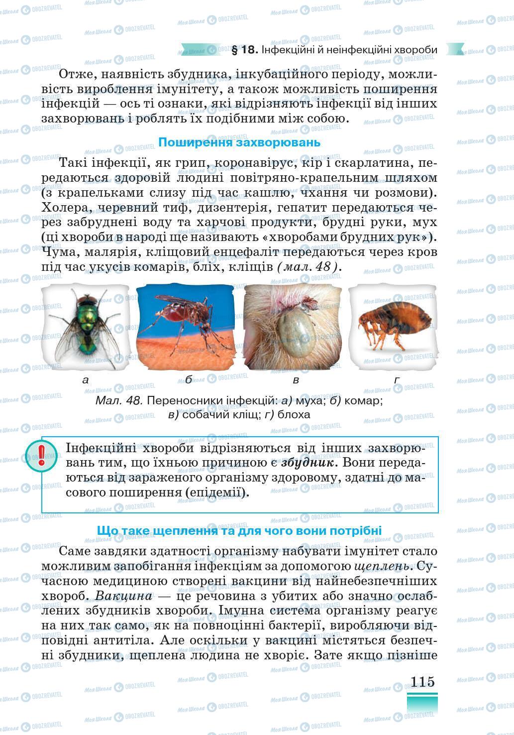 Підручники Основи здоров'я 5 клас сторінка 115