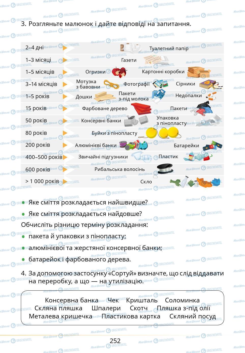 Підручники Основи здоров'я 5 клас сторінка 252