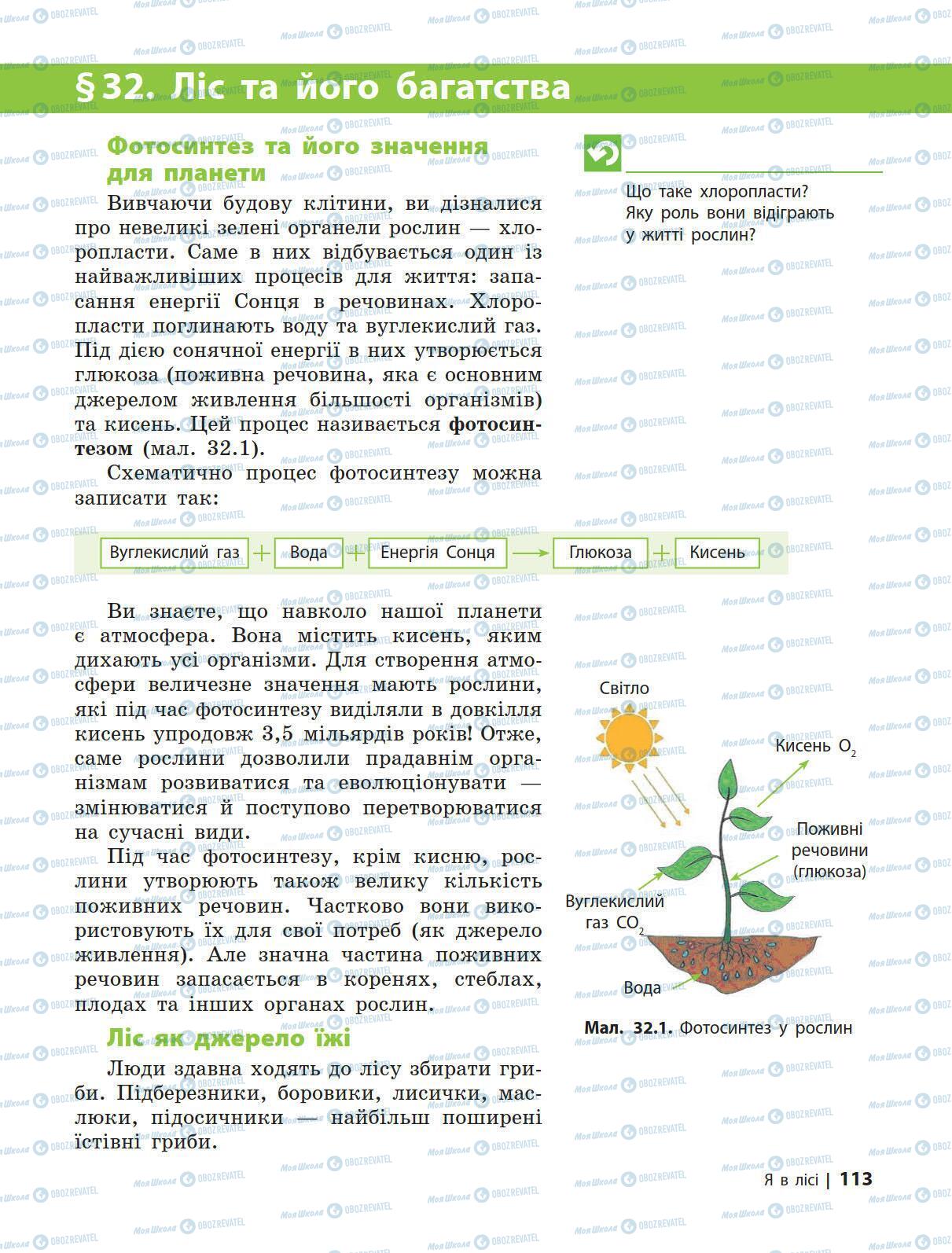 Підручники Природознавство 5 клас сторінка 113