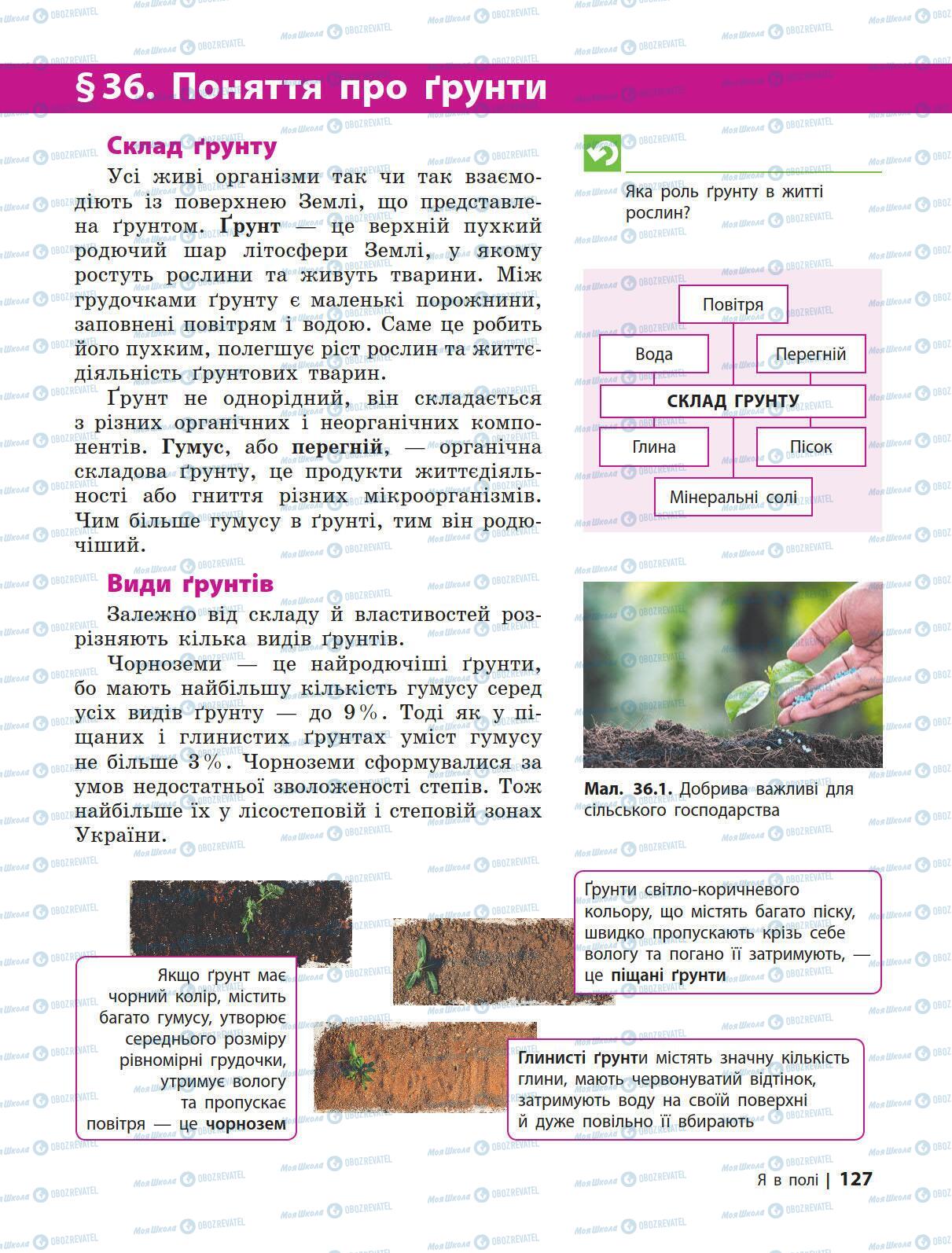 Підручники Природознавство 5 клас сторінка 127