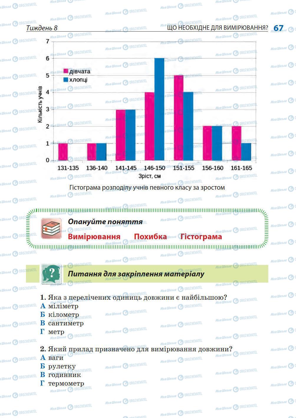 Підручники Природознавство 5 клас сторінка 67