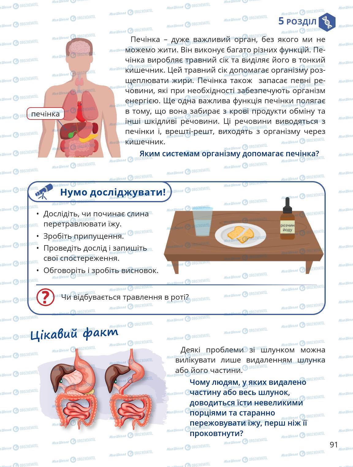 Підручники Природознавство 5 клас сторінка 91
