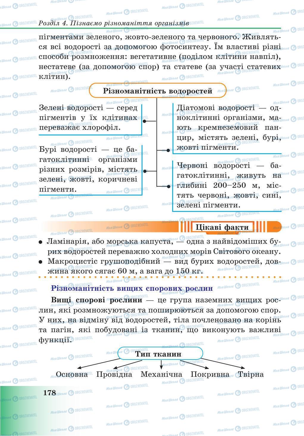 Підручники Природознавство 5 клас сторінка 178