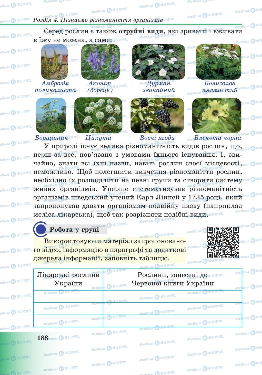 Підручники Природознавство 5 клас сторінка 188