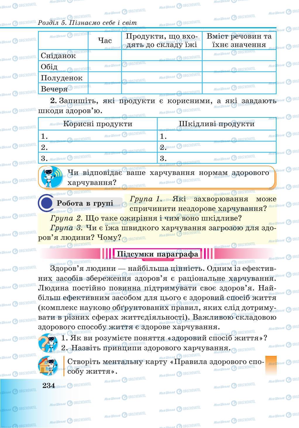 Підручники Природознавство 5 клас сторінка 234