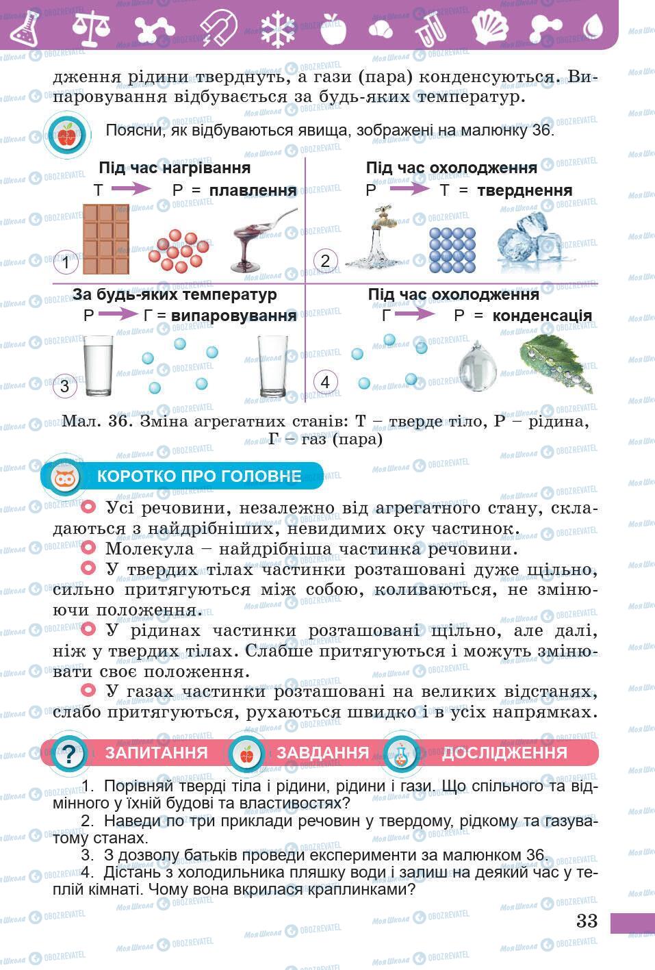 Підручники Природознавство 5 клас сторінка 33